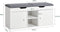 SoBuy FSR96-W - Schoenenbank - Gewatteerd kussen 2 planken 2 deuren - Wit