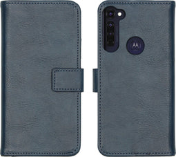 iMoshion Hoesje Geschikt voor Motorola Moto G Pro Hoesje Met Pasjeshouder - iMoshion Luxe Bookcase - Donkerblauw