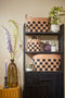 Mica Decorations Opbergmand - Set van 3 - L40 x B30 x H30 cm - Kurk/Vilt - Zwart (set van 3)