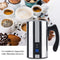Roestvrij stalen multifunctionele electrische melkopschuimer - Opschuimen en verwarmen - Draaibare basis - Zilver kleurig - Mooi koffieschuim voor cappuccino, latte, macchiato enz.