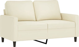 vidaXL - Tweezitsbank - 120 - cm - fluweel - crèmekleurig