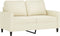 vidaXL - Tweezitsbank - 120 - cm - fluweel - crèmekleurig