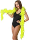 Atosa Carnaval verkleed boa met veren - neon geel - 180 cm - 45 gram - Glitter and Glamour