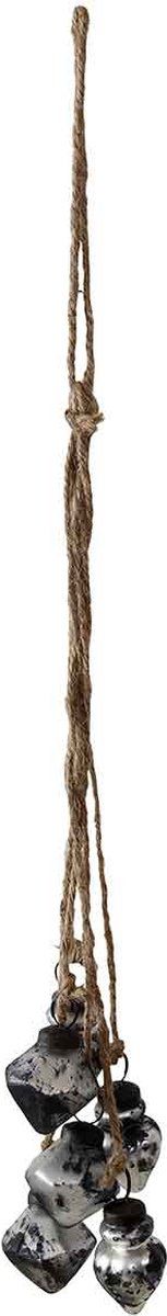 PTMD George Kersthanger Ornamenten - 3 x 3 x 3 cm - Glas - Zilver