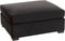 J-Line Ottoman zetel - 2 pers - velvet & hout - zwart – woonaccessoires