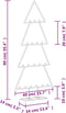 vidaXL - Kerstdecoratie - kerstboom - 90 - cm - metaal - zwart