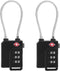 Somstyle TSA Cijferslot 3 Cijferig - 2 Stuks - Koffer slot - Bagageslot - Hangslot - Kabelslot - Backpackslot - Reisslot - Zwart