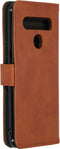 iMoshion Hoesje Geschikt voor LG K61 Hoesje Met Pasjeshouder - iMoshion Luxe Bookcase - Bruin