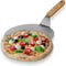 Nonna pizzaschep RVS Ø25,5 - Pizzaspatel rond - Houten handvat - Lengte: 43 cm