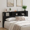 vidaXL - Hoofdbord - Kast - Zwart - Eiken - Spaanplaat - Kingsize - Opslag