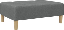 vidaXL - Voetenbank - 77x55x31 - cm - stof - donkergrijs
