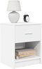vidaXL - Nachtkastje - met - lade - 40x34x50 - cm - wit