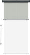 vidaXL - Balkonscherm - 145x250 - cm - grijs