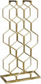 Home&Styling Wijnrek voor 8 flessen metaal goudkleurig