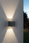 Paulmann Cybo - LED-wandlamp 2x3,5W 2700K 2x213lm IP65 Grijs Aluminium