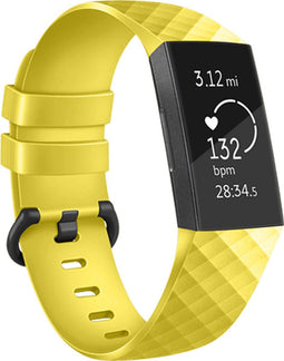 imoshion Siliconen bandje - Geschikt voor Fitbit Charge 4, Charge 3 - Geel - One Size