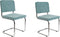 Zuiver Ridge Rib Eetkamerstoel - Blauw - Set van 2