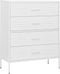 vidaXL - Ladekast - 80x35x101,5 - cm - staal - wit
