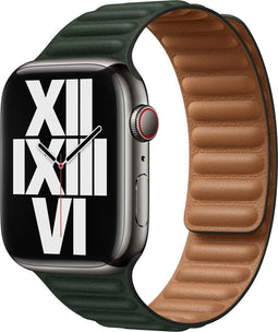 Apple Watch Leather Link - 41mm - M/L - Magneetsluiting - Sequoia Groen
