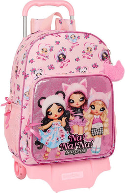 Schoolrugzak met Wielen Na!Na!Na! Surprise Fabulous Roze 33 x 42 x 14 cm