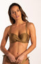 Beachlife Dull Gold - Bikinitop met beugel - Multiway - Goud