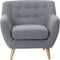 MOTALA - Chesterfield fauteuil - Grijs - Polyester