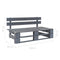 vidaXL - Tuinbank - pallet - hout - grijs