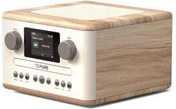 Pure Classic C-D4 - Digitale radio met cd-speler en Bluetooth - Katoenwit/Eiken
