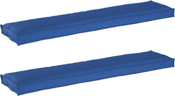 vidaXL - Ligbedkussens - voor - Bank - 2 - stuks - Koninklijk - Blauw - 180x40x8 - cm - Oxford - Stof