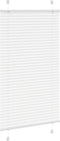 vidaXL - Plissé - rolgordijn - 75x100 - cm - stofbreedte - 74,4 - cm - polyester - wit