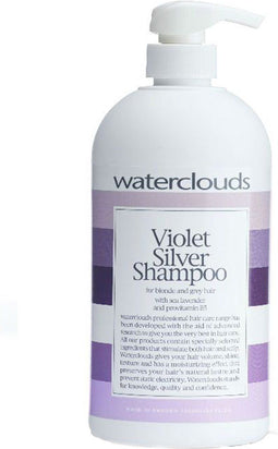 Waterclouds Violet Silver Shampoo - 1000 ml met pomp- Zilvershampoo - Voor Blondines -