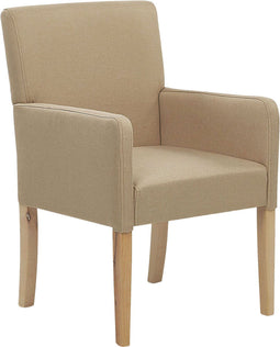 Beliani ROCKEFELLER - Eetkamerstoel - Beige - Kunststof