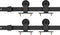 vidaXL - Hardwaresets - voor - schuifdeuren - 2 - st - 200 - cm - staal - zwart