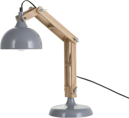 SALADO - Bureaulamp - Grijs - Rubberhout