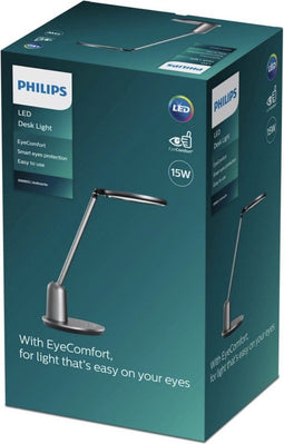 Philips Einstein bureaulamp - donkergrijs - lamp - bureau - kantoor- thuiswerken