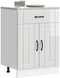 vidaXL - Keuken - onderkast - Lucca - bewerkt - hout - hoogglans - wit