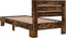 vidaXL - Bedframe - bewerkt - hout - en - metaal - gerookt - eikenkleurig - 100x200 - cm