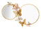 Atmosphera Dubbele Farfalle Wandspiegel - Decoratief - Goudkleurig frame met roze accenten - 81 × 3 × 52,5 cm