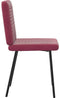 vidaXL - Eetkamerstoelen - 2 - st - fluweel - wijnrood