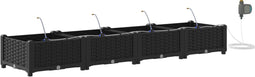 vidaXL - Tuinplanten - met - Water - Irrigatiesysteem - - - 4 - stuks - - - Zwart