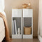 SoBuy FBT111-WN - Smal Nachtkastje - Lade en Open Plank - Wit 20x35x60cm