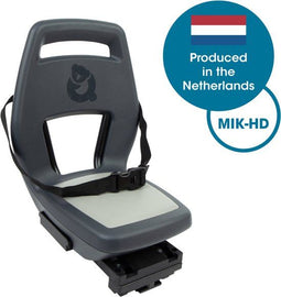 Qibbel Junior 6+ - Achterzitje - Voetbescherming + Inklapbare voetsteunen - Granite Grey
