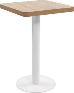vidaXL Bistrotafel - 50x50 cm - MDF - lichtbruin