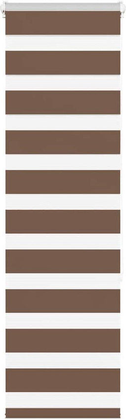 vidaXL - Zebra - rolgordijn - 50x150 - cm - stofbreedte - 45,9cm - polyester - bruin