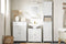 SoBuy BZR124-W - Hoge Badkamerkast - Slank ontwerp met wasmand - Wit 40x170x38 cm
