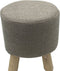 SVJ Kruk Rond - 35 x 35 x 45 cm - Teakhout - Lichtgrijs