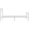 vidaXL - Bedframe - met - hoofd- - en - voeteneinde - metaal - wit - 100x200 - cm