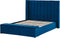 NOYERS - Bed met opbergruimte - Marineblauw - 140 x 200 cm - Fluweel
