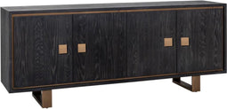 Richmond Interiors Dressoir Hunter 4-deuren (Black rustic)