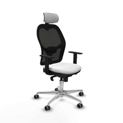 Piqueras y Crespo 1D086G2 - Bureaustoel - Hoofdsteun - Wit